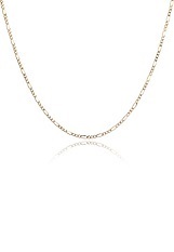 stunning tiny yellow gold figaro kids necklace